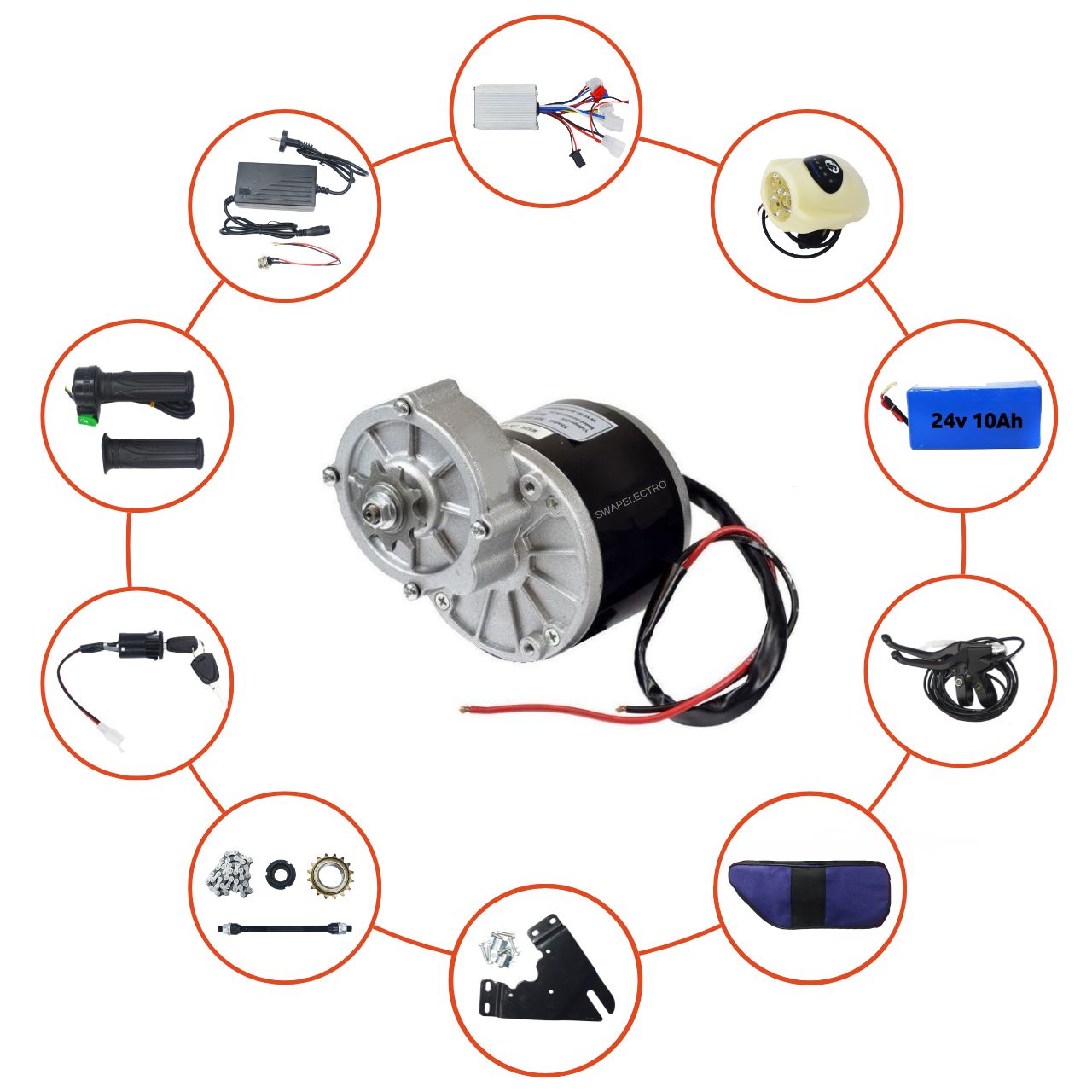 24volt  250watt Electric Cycle Conversion Kit