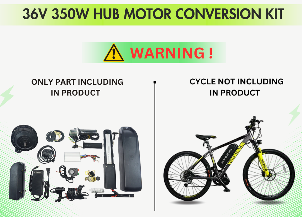 36 volt 350 watt hub motor conversion kit